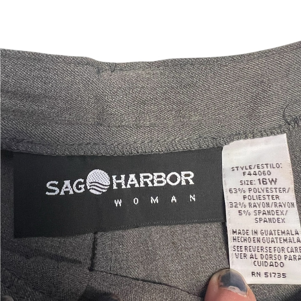 Sag Harbor NWT - Womens Grey Slacks Sz. 16W - Picture 2 of 4